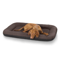 Knuffelwuff Kunstleder Hundebett Jerry XL 92 x 75 Braun