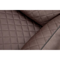 Knuffelwuff Hundebett Milan aus laser-gestepptem Kunstleder M-L 85 x 63cm Braun