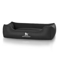 Knuffelwuff Kunstleder Hundebett Sidney Übergröße XXXL 155cm x 105cm Schwarz
