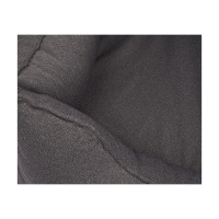 Knuffelwuff Orthopädisches Wasserabweisendes Hundebett Leon aus Velours mit Handwebcharakter Übergröße XXXL 155 x 105cm Anthrazit