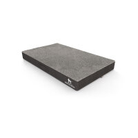 Knuffelwuff orthopädische Hundematte Ellenie aus Teddymaterial und Velours 120 x 72cm Grau