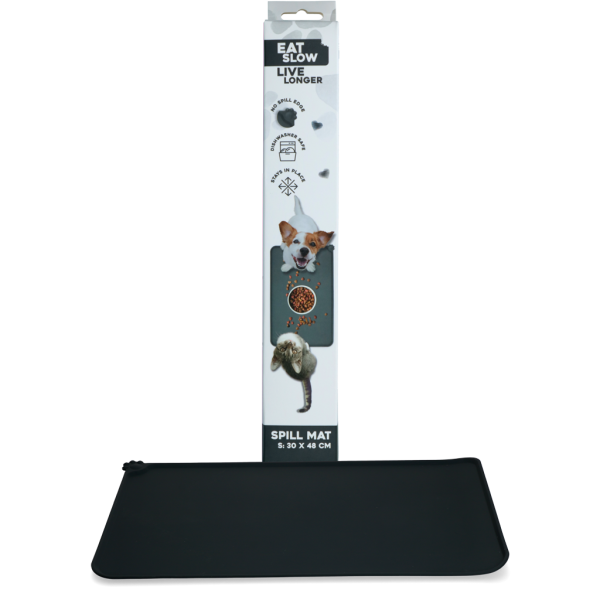 Eat Slow Live Longer Spill Mat Grau