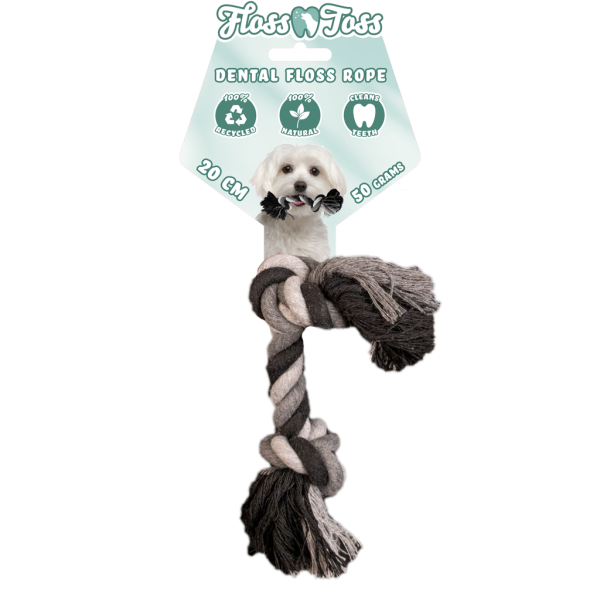 Floss Toss Dental Rope 2 Knot -