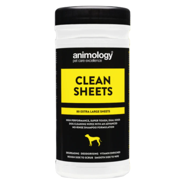 Animology Clean Sheets Extra Large Dog Wipes 80 pcs