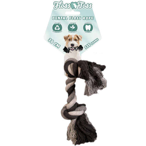 Floss Toss Dental Rope 2 Knot - 30 cm