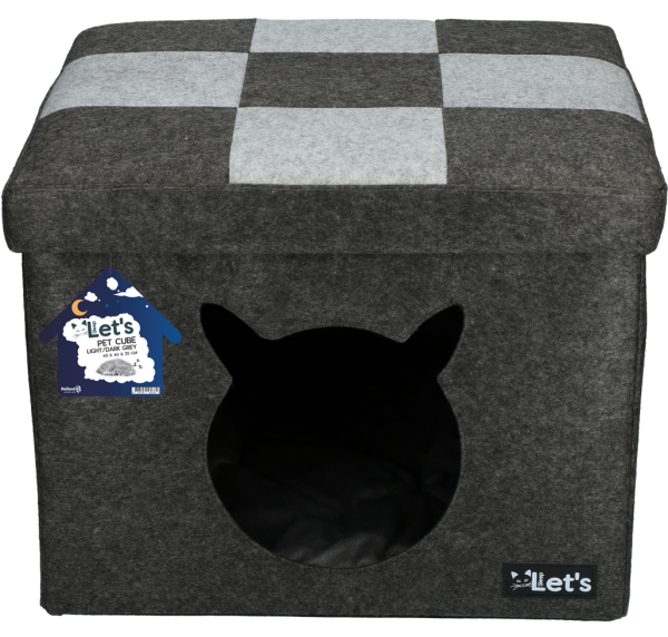 Lets sleep Pet Cube Helles/Dunkelgrau