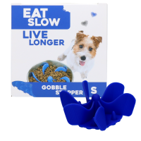 Eat Slow Live Longer Gobble Stopper Blau S