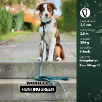 Führleine WOOFLEX® Pro verstellbar Hunting Green