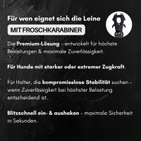 Führleine WOOFLEX® Tactical verstellbar Phantom Black