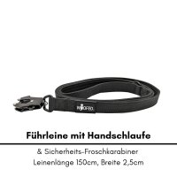 taktische Nylon Führleine Deep Black