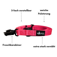 taktische Nylon Führleine Pink Bloom