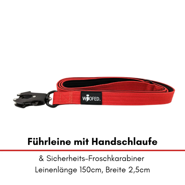 taktische Nylon Führleine Rosso Red