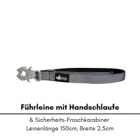 taktische Nylon Führleine Silver Grey