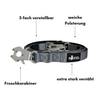 taktische Nylon Führleine Silver Grey