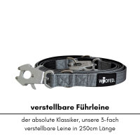 taktische Nylon Führleine Silver Grey