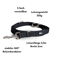 Nylon Classic Führleine Deep Black