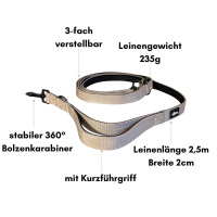 Nylon Classic Führleine Desert Tan