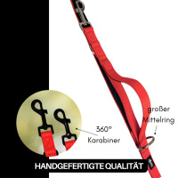 Nylon Classic Führleine Rosso Red