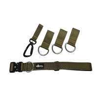 Gassigürtel Military Olive - verstellbar mit...