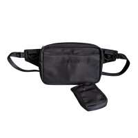 Multifunktionale Gassitasche - 2 in 1 Bauchtasche & Schultertasche Deep Black