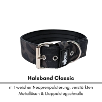 Nylon Classic Halsband Black Camo