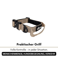 taktisches Nylon Halsband für kleine Hunde Desert Tan