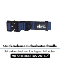 taktisches Nylon Halsband für kleine Hunde Midnight Blue