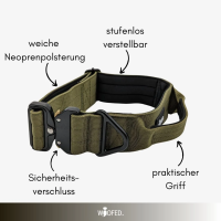 taktisches Nylon Halsband Military Olive