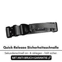 taktisches Nylon Halsband mit Griff Anthracite - ultraleicht