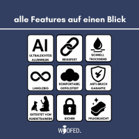 taktisches Nylon Halsband mit Griff Midnight Blue - ultraleicht