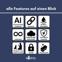 taktisches Nylon Halsband mit Griff Midnight Blue - ultraleicht