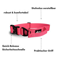taktisches Nylon Halsband Pink Bloom - ultraleicht