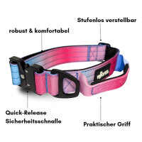 taktisches Nylon Halsband Pink Blue Sky - ultraleicht