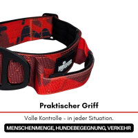 taktisches Nylon Halsband Red Camo - ultraleicht