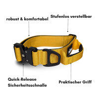 taktisches Nylon Halsband Sunset Yellow - ultraleicht