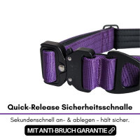 taktisches Nylon Halsband Velvet Purple - ultraleicht
