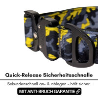 taktisches Nylon Halsband Yellow Camo ultraleicht