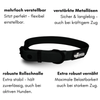 Halsband WOOFLEX® Classic verstellbar Phantom Black