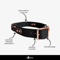 Leder Halsband mit Griff verstellbar