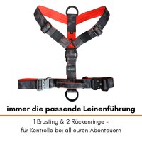 Y-Hundegeschirr 4fach-verstellbar mit Griff und...