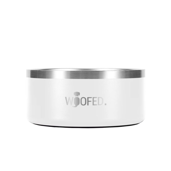 Premium Edelstahlnapf Pure White