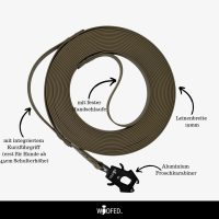 Biothane Tactical Schleppleine mit Kurzführgriff
