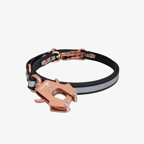 Biothane Tactical Reflective Führleine - 3-fach verstellbar mit Kurzführgriff / 3m