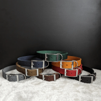 Leder Halsband verstellbar - 40mm / L 40-48cm