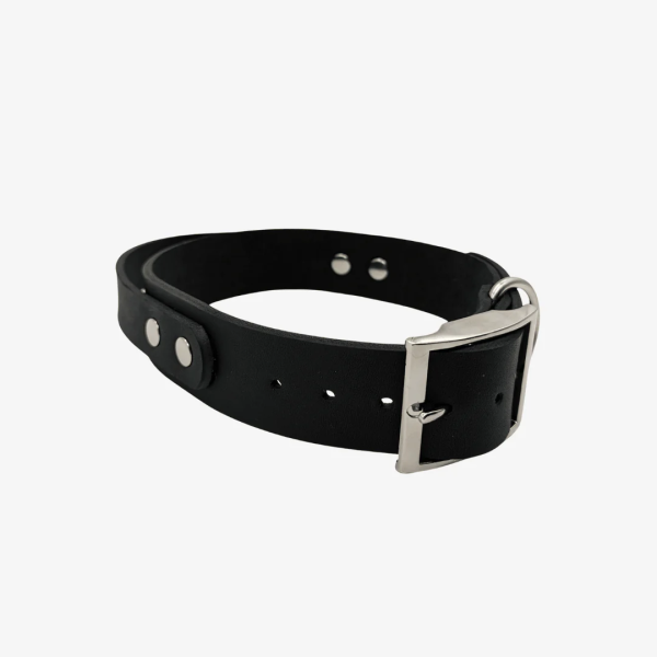 Leder Halsband mit Griff verstellbar - 40mm / 3XL 55-63cm
