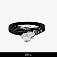 Leder Tactical Führleine verstellbar - 2,5m / Silber