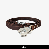 Leder Tactical Führleine verstellbar - 2,5m / Gold