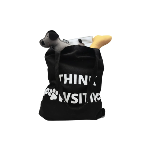 Baumwolltasche Think Pawsitive