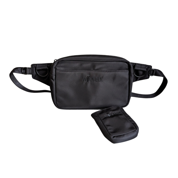 Multifunktionale Gassitasche - 2 in 1 Bauchtasche & Schultertasche Deep Black