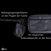 Multifunktionale Gassitasche - 2 in 1 Bauchtasche & Schultertasche Deep Black